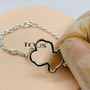 TOUS Bracelet Silver Galaxy Bracelet with Bear Women Bracelet Jewelry 17.5 cm